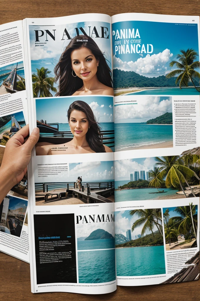 Create a magazine that says Panama Enchanted