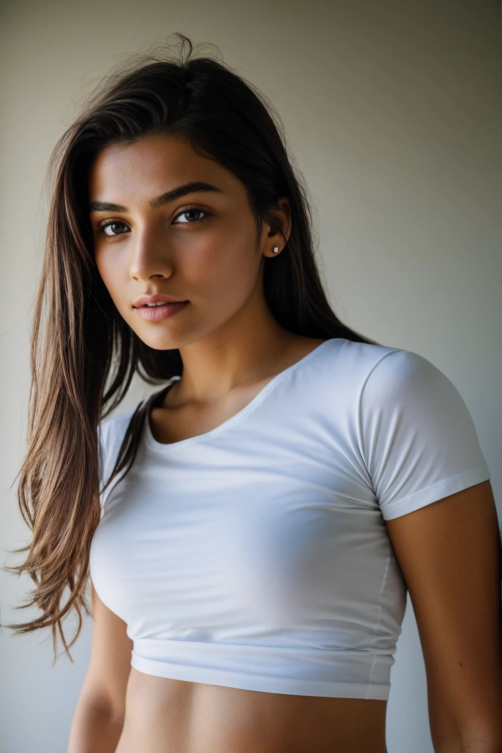 1girl in, 19 anos, Solo, Cabelo comprido, Colossal, Olhando para o visualizador, cabelo loiro, roupa de praia, joias, Corpo inteiro, (papel de parede 8k extremamente detalhado), soft lighting, alta qualidade, film grain, sharp focus Fujifilm XT3, f 5.6, Alto detalhe, sharp focus, (luz natural), (close up: 1.2), (sedutor), camiseta sem ombros, realista, sexy