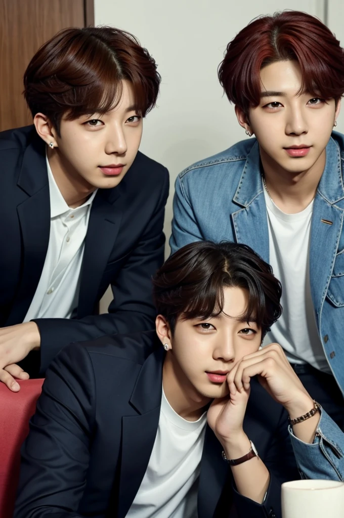 namjoon de bts abrazando a Jungkook chiquito