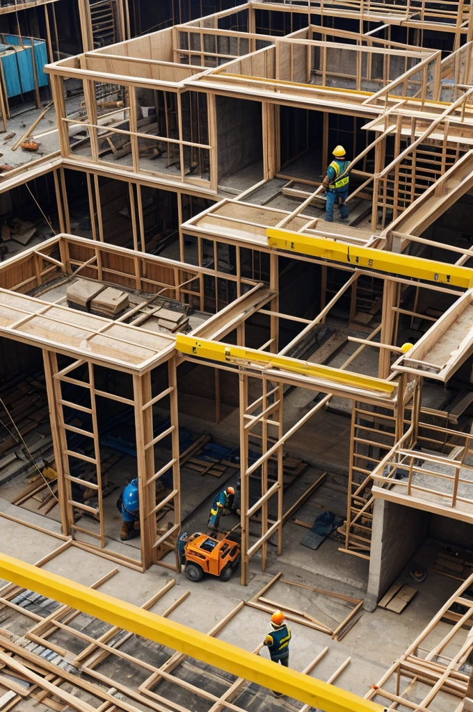 Workers in a construction 