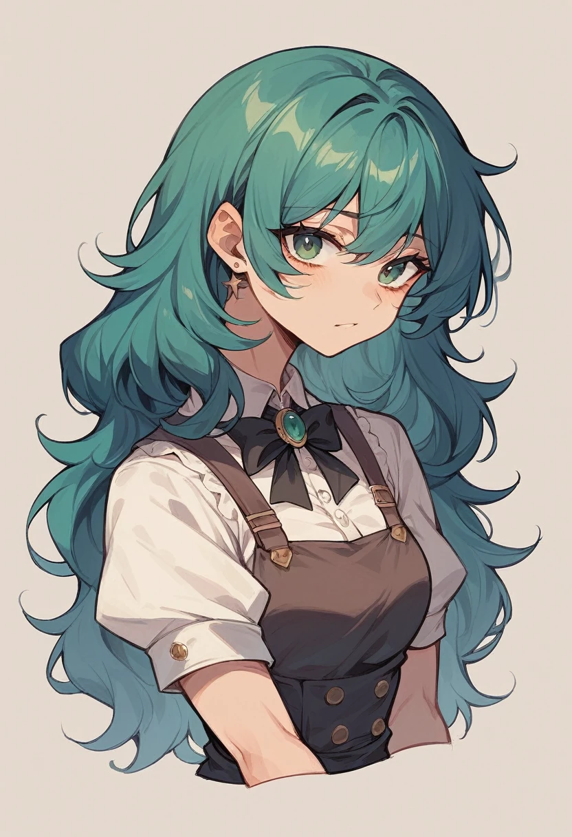 Oc feminina do cabelo vermelho