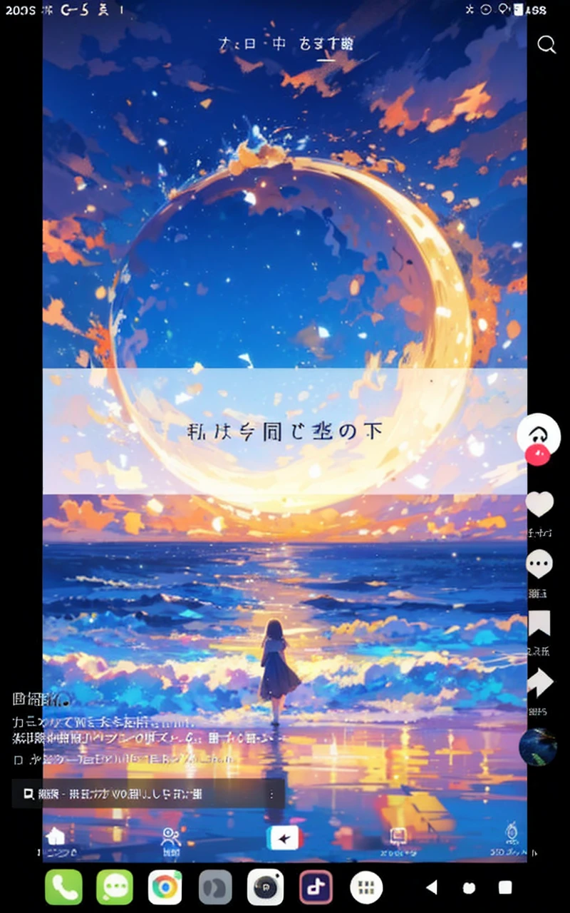 night scene、night、girl、Looking up、Black Suit