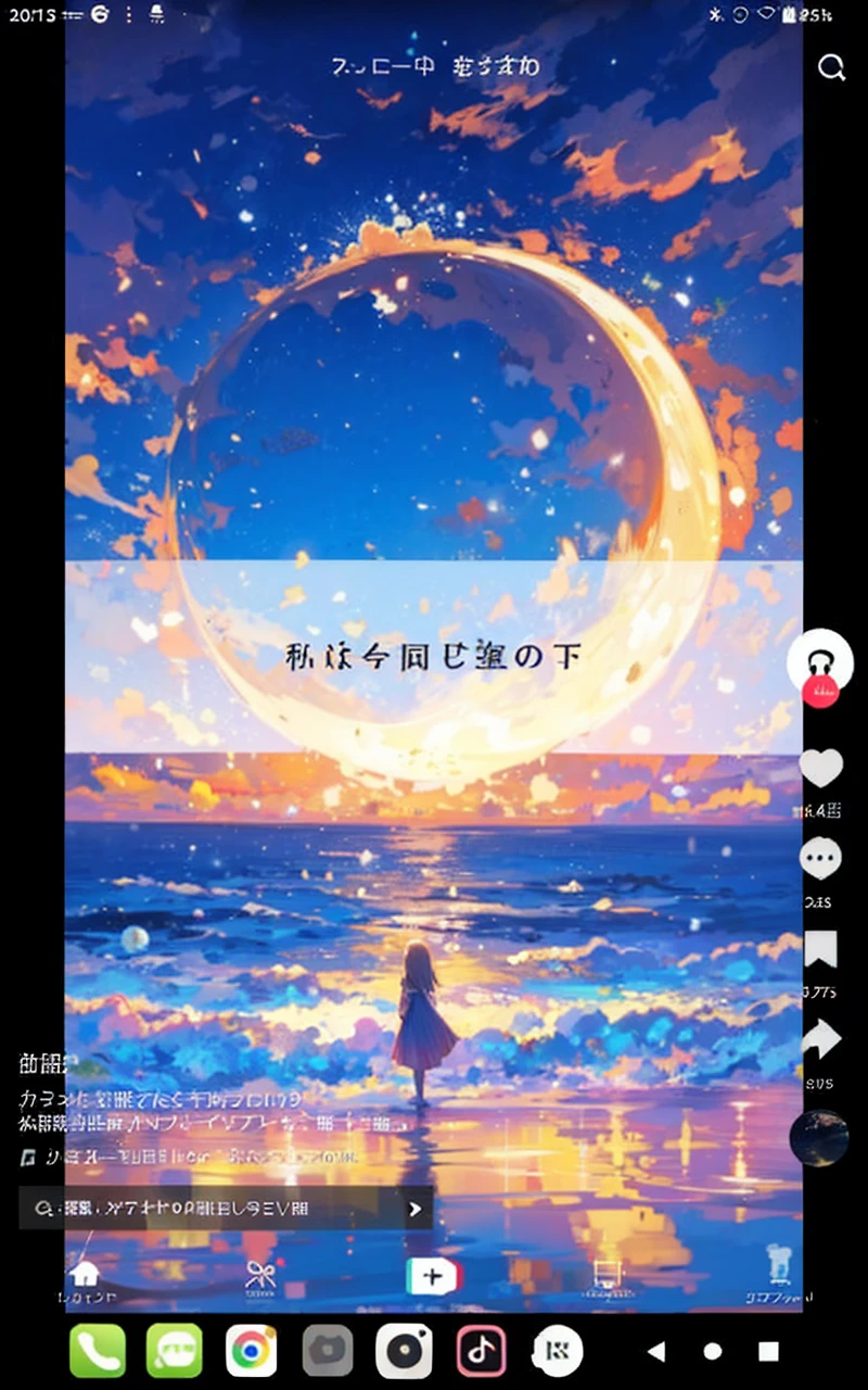 night scene、night、girl、Looking up、Black Suit