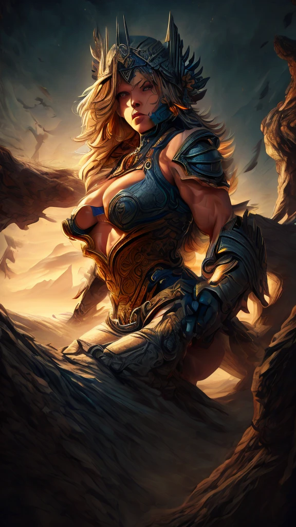 Asgard,valkyrie,Latina Adult model Daisy Marie ,Anatomia correta,epic fantasy digital art,tmasterpiece,8k,high-definition resolution,desenho detalhado,Qulidade Superior, Epic composition, best quality, cinematic photo