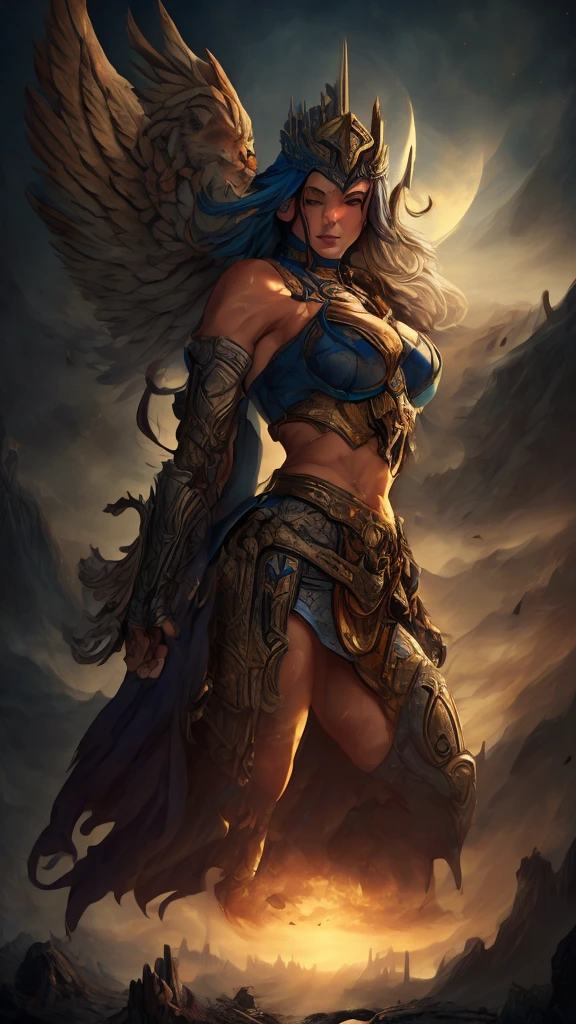 Asgard,valkyrie,Latina Adult model Daisy Marie ,Anatomia correta,epic fantasy digital art,tmasterpiece,8k,high-definition resolution,desenho detalhado,Qulidade Superior, Epic composition, best quality, cinematic photo
