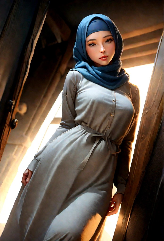 (RAW photo, best quality), (macro shot photography)., (repic ealistic, photo-realistic:1.3), HIJAB OUTFITS DRESS, Hoodie, best quality of Hijab Girl, Full Hijab Dress, highly detailed Hijab, masterpiece, ultra-detailed, 1girl, upper_body, dynamic angle, world masterpiece hijabi, messy_long_hair, best qua, extremely detailed CG unity 8k wallpaper, ink, Amazing, cinematic lighting,