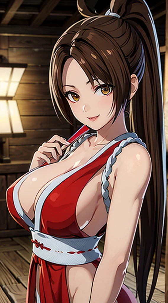 ((High Kick:1.4))、((attack posture:1.4))、((8k)), ((32K)), ((Highest quality)), ((masterpiece)), ((超High resolution)), ((Tmasterpiece)), (((head shot:1.6)))、((8k)), ((32K)), ((Highest quality)), ((masterpiece)), ((超High resolution)), Fine skin、女性1 person、Red dress, Sleeveless, The usual, ((Mai Shiranui:1.2)), Expose your shoulders、魅惑的なsmile、Brown Hair, Brown eyes, Long and high ponytail, hair band, 1 person、Age 25, Japanese Mature, beautiful指, beautiful長い脚, beautiful体, beautiful鼻, beautifulキャラクターデザイン, Perfect Eyes, Perfect Face, jewelry, See through, smile、hair ornaments, king of fighters,((With a big handheld fan:1.6))、
(Tabletop, Highest qualityの, Highest quality, beautifully、beautiful: 1.2), Very detailed, More detailed,適切な体のProfessionalポーション,Tabletop,Ultra-high quality output images,High resolution,Intricate details,Very delicate and beautiful hair,Realistic photos,dream-like,Professionalの照明,Realistic Shadows,Focus Only,
(Big Breasts:1.2,) , フローティングスカートFine skinの質感, High quality fabric, High quality metallic texture、((Beautiful and dense face))、RAW Photos、Professional, Ultra-fine painting, ((alone)), beautiful胸、Highest quality, Very detailed, Very detailed詳細, Finer details, so beautiful,(Five Fingers, Four fingers and thumb),Concept Art, Anime fantasy artwork, Detailed fantasy art,8KHigh resolution, Detailed Art, 8 Slim legs, Defined, Defined fingers