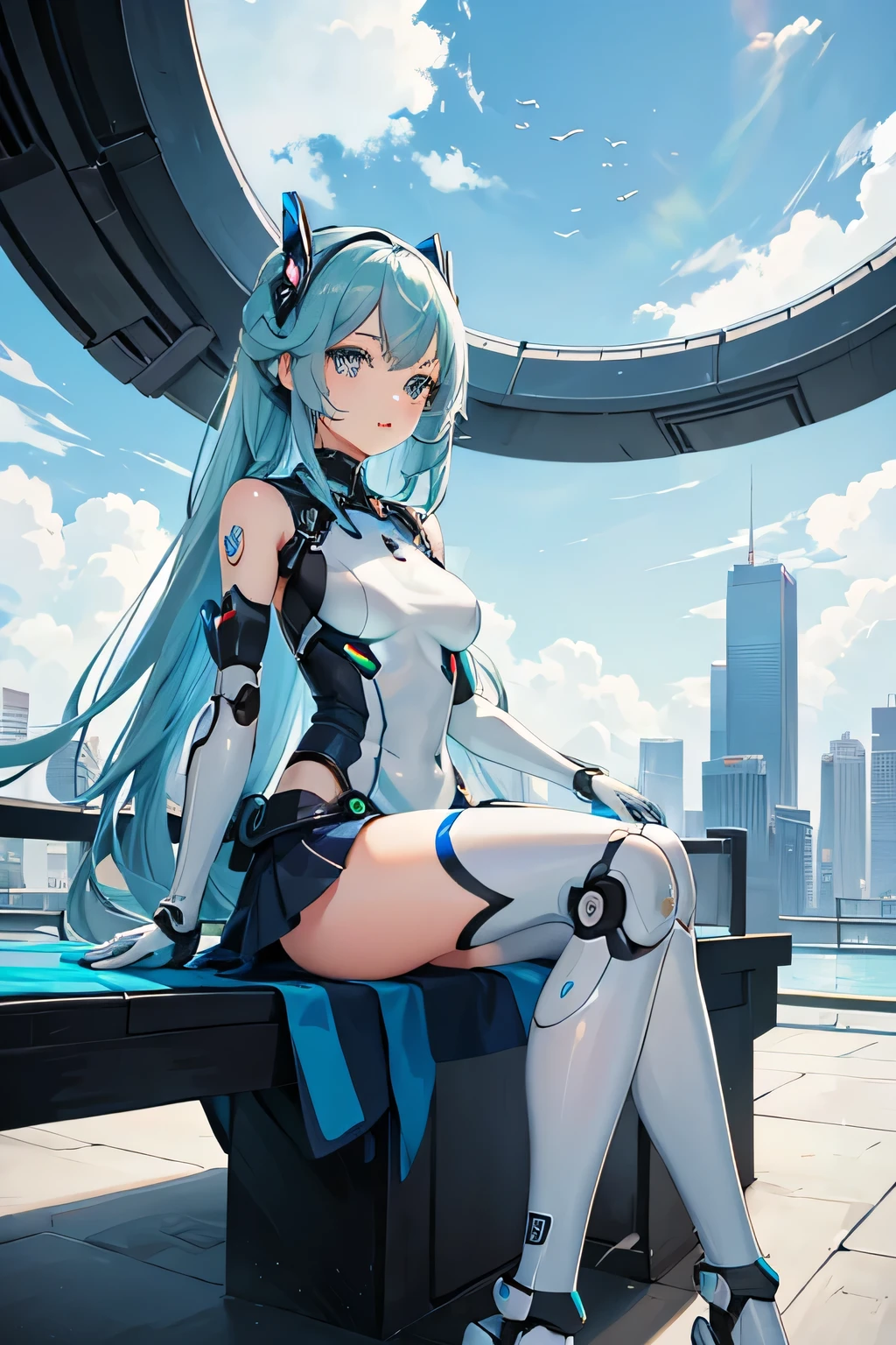 robotic girl, perfect anime girl, futuristic goddess
