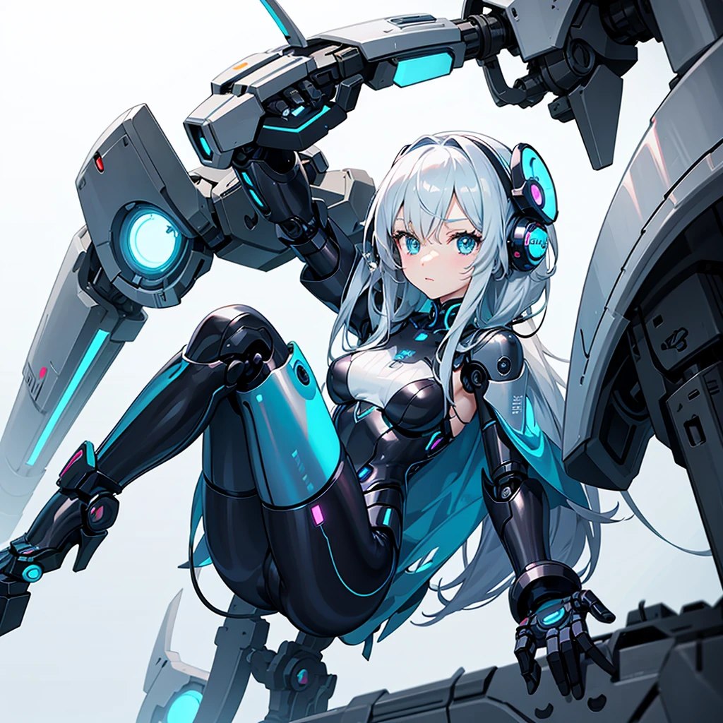 robotic girl, perfect anime girl, futuristic goddess