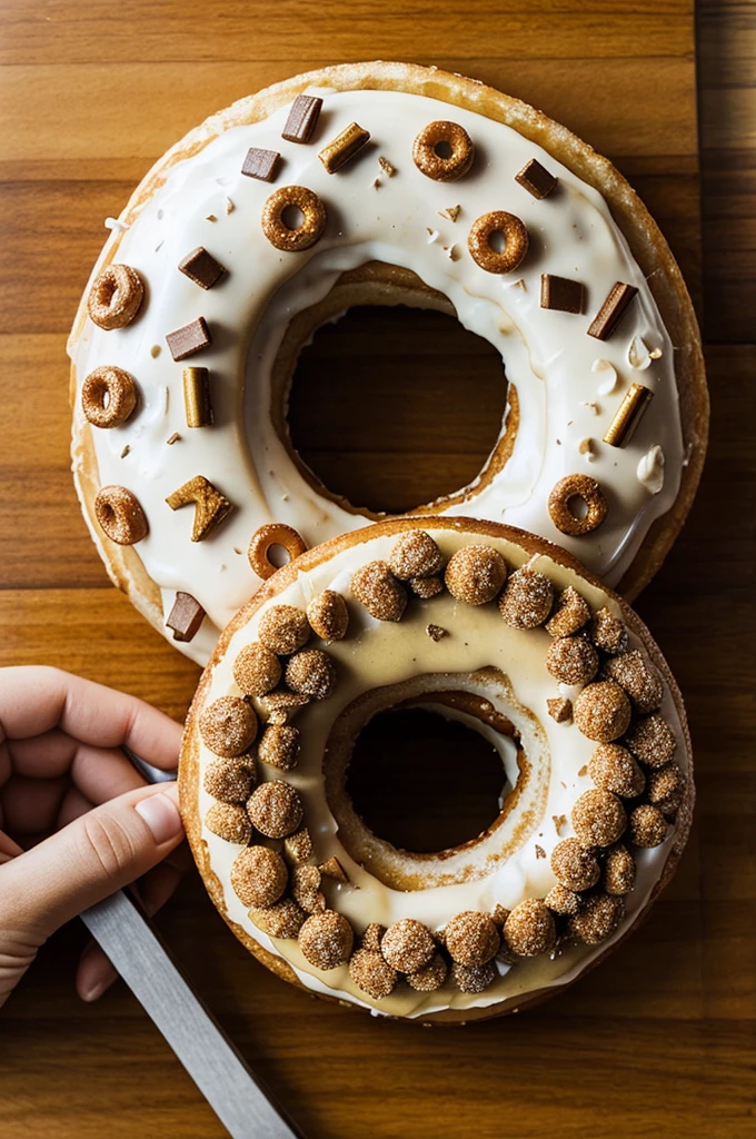 A drawing of a Three Kings Day donut