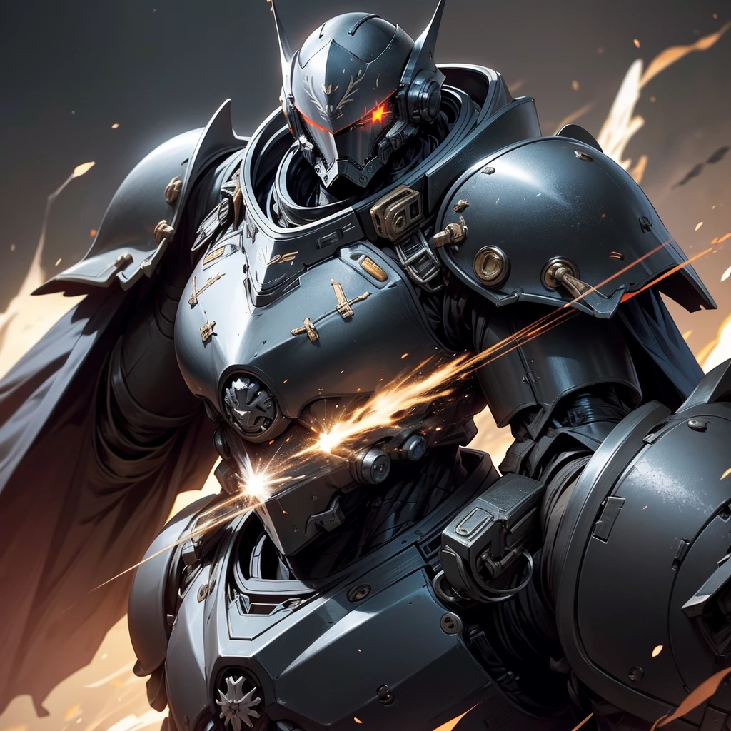 Raven guards. Giant armor. Large man. Solo. Helmet. Detail Helmet. Raven shaped helmet. Black armor. Red eyes. Glowing eyes. Sniper. Space theme, Space marines,
