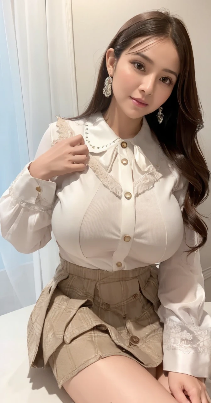 50 years Old, Hijab Indonesian mature woman, Big Tits : 66.9, Gamis, Breast out from her clothes : 1.9, at doctor office, Dark light, at Nighttime
