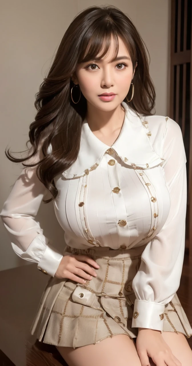 50 years Old, Hijab Indonesian mature woman, Big Tits : 66.9, Gamis, Breast out from her clothes : 1.9, at doctor office, Dark light, at Nighttime