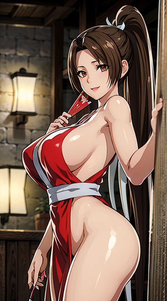 ((High Kick:1.4))、((attack posture:1.4))、((8k)), ((32K)), ((Highest quality)), ((masterpiece)), ((超High resolution)), ((Tmasterpiece)), (((head shot:1.6)))、((8k)), ((32K)), ((Highest quality)), ((masterpiece)), ((超High resolution)), Fine skin、女性1 person、Red dress, Sleeveless, The usual, ((Mai Shiranui:1.2)), Expose your shoulders、魅惑的なsmile、Brown Hair, Brown eyes, Long and high ponytail, hair band, 1 person、Age 25, Japanese Mature, beautiful指, beautiful長い脚, beautiful体, beautiful鼻, beautifulキャラクターデザイン, Perfect Eyes, Perfect Face, jewelry, See through, smile、hair ornaments, king of fighters,((With a big handheld fan:1.6))、
(Tabletop, Highest qualityの, Highest quality, beautifully、beautiful: 1.2), Very detailed, More detailed,適切な体のProfessionalポーション,Tabletop,Ultra-high quality output images,High resolution,Intricate details,Very delicate and beautiful hair,Realistic photos,dream-like,Professionalの照明,Realistic Shadows,Focus Only,
(Big Breasts:1.2,) , フローティングスカートFine skinの質感, High quality fabric, High quality metallic texture、((Beautiful and dense face))、RAW Photos、Professional, Ultra-fine painting, ((alone)), beautiful胸、Highest quality, Very detailed, Very detailed詳細, Finer details, so beautiful,(Five Fingers, Four fingers and thumb),Concept Art, Anime fantasy artwork, Detailed fantasy art,8KHigh resolution, Detailed Art, 8 Slim legs, Defined, Defined fingers
