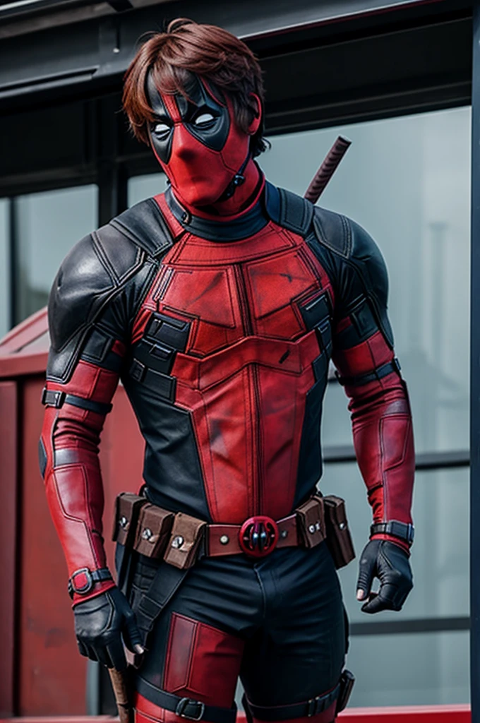 Jungkook from BTS, traje deadpool