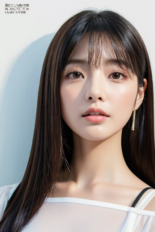 Stylish short sleeve top、Silky Hair、30-year-old woman(背景にWhite wall、Straight hair:1.4)、White wall、In front of the white door、(窓のあるWhite wallの部屋)、((Highest quality、8k、masterpiece:1.3))、Ultra-high resolution、(photoGenuineistic:1.4)、RAW Photos、Japanese,(detailed aspects)、Genuine、Photographed in natural light、Highly detailed face and skin texture、Highly detailed lips、The correct state of the human body、Medium Hair、Black Hair、Mr...々stop temporarily、Natural color lip、Shiny Hair、Don'Don'Don'Don't look at the camera、profile