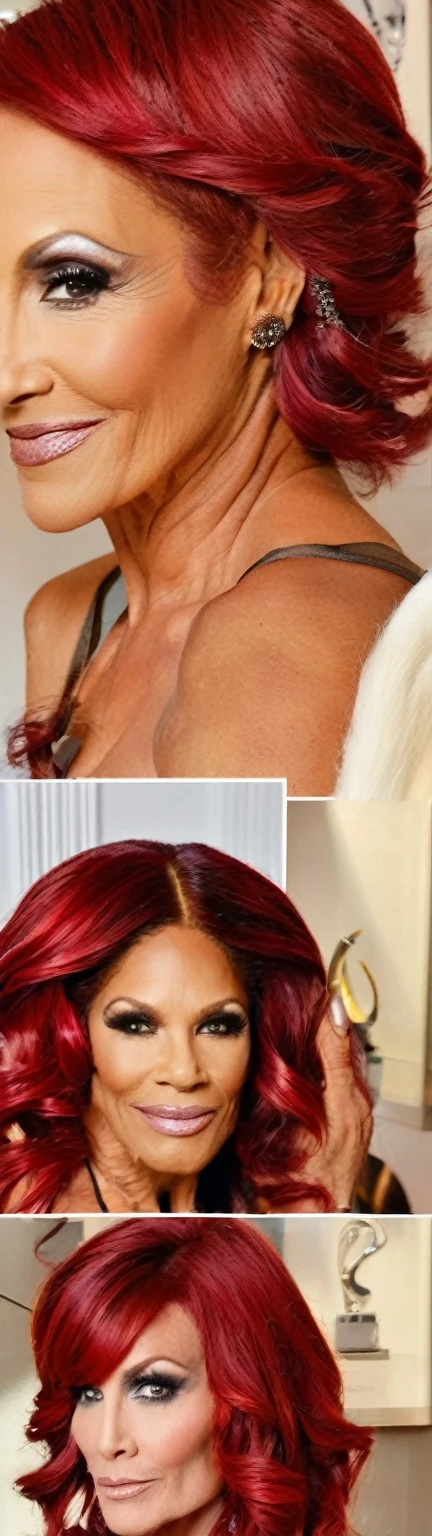 a 50 year old grandmother who has Carmit Bachar having her hair done