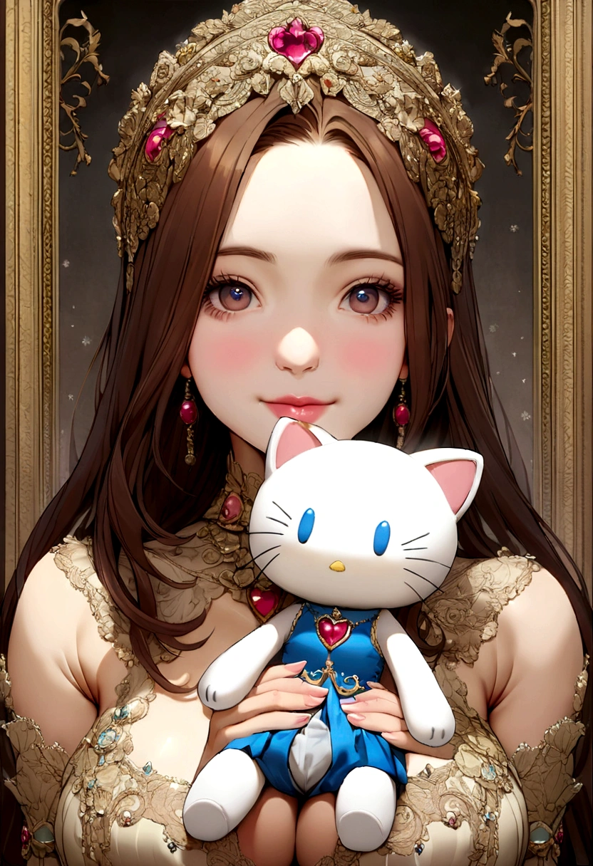 criar imagem de desenho Cinnamoroll (personagem da Hello Kitty) na obra: Monalisa