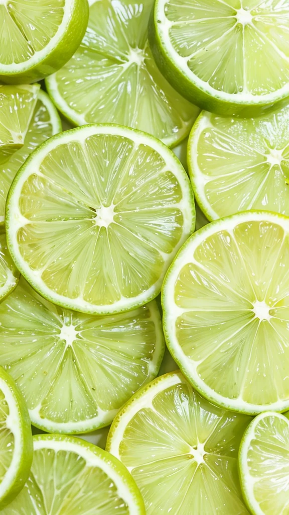 Green lemon slices