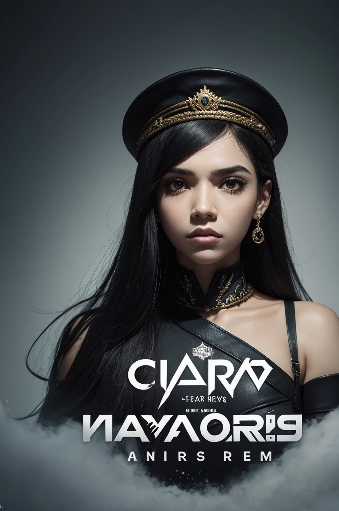 Criar uma capa de album com o nome fears com caveiras com coroas