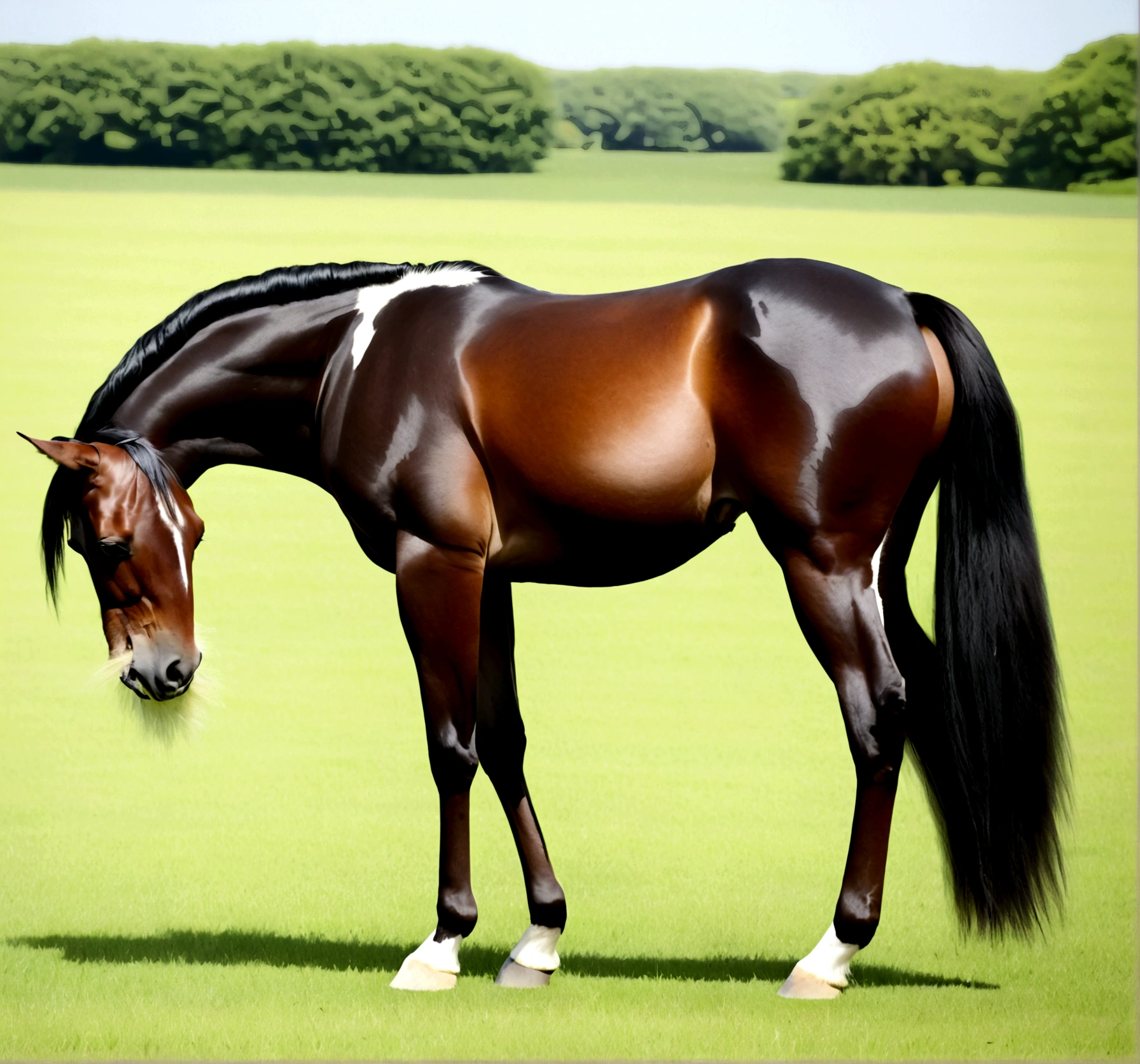 intricate bikini, correct anatomy, BREAK, masterpiece, best quality, huge Shire horse, big bum horse, BREAK, very dark skinned, African, BBW, riding horse. very short horse tail, nude, very short hair, BREAK, grass field