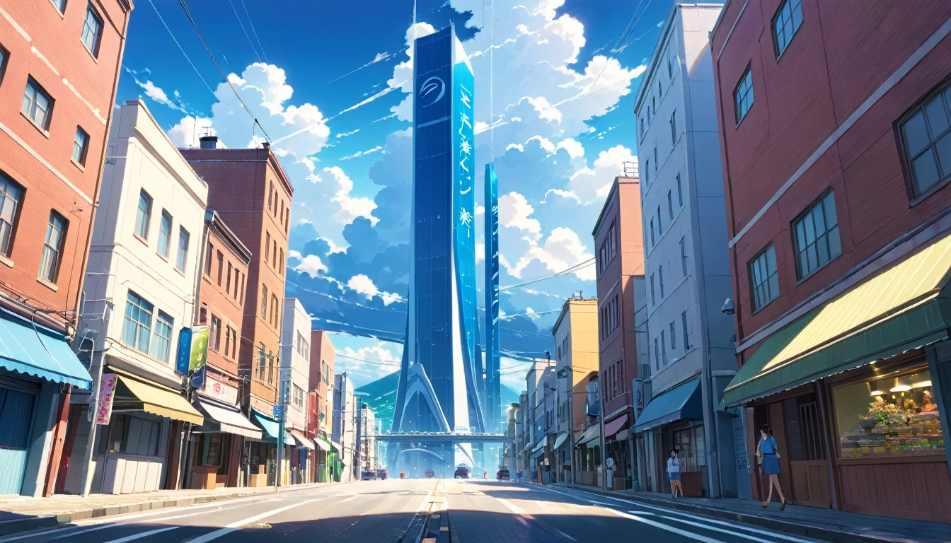 Image of Makoto Shinkai's anime、landscape、Spectacular and beautiful scenery of fantasy、Beautiful starry sky、An abandoned city covered in moss and vines