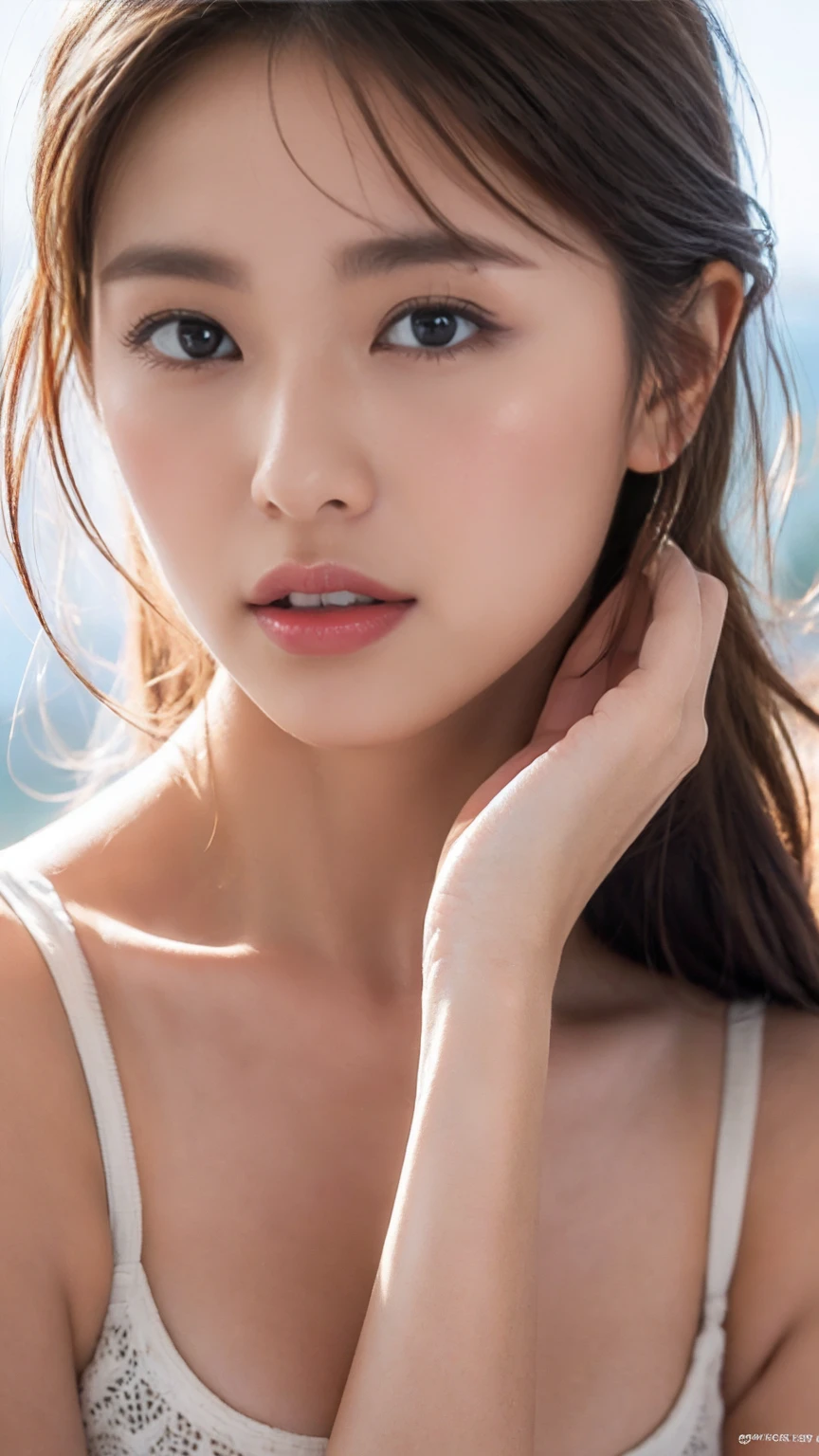 8k、RAW Photos)、(RAW Photos:1.2)、(Photorealistic:1.6)、(masterpiece:1.3)、(Highest quality:1.4)、High resolution、Hmph、8k resolution、Check the description、(Intricate details:1.6)、(Volumetric Light)、
(Actual Photos:1.37)、Portraiture、High-quality RAW color photos、Professional photography、Very detailed facial features、8k wallpaper、Amazing detail、Large file size、Official Art、Detailed CG、Perfect body、Detailed Background、1 female、(20:1.2)、Beautiful women in their twenties、Realistic body、、White skin、Glowing Skin、Because I'thin、Black Hair、((Wavy short hair))、(Neat bangs: 1.3)、Beautiful Face、A vivid face、Delicate eyes、((A devastated battlefield))、((Holding a rifle in one hand))、((pistol))、((rifle))、((A fire is bursting in the distance))、((wear distressed jeans))、((Torn clothes:1.1)、Bare shoulders、((Various poses))、((Thrust your arms forward))、((Sad look))、((No bra))、((Disarray))、Earrings、necklace、Cowboy Shot、positive、Contrapo、Dynamic Lighting、((Shapely breasts))、((Large beautiful pink areola))