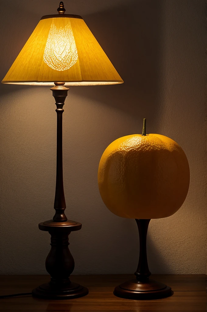 Una mandarina como lampara