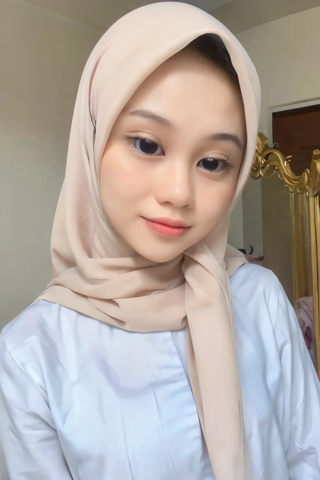 (((SLEEPING BEAUTY))), ((ULTRA FULL HD DETAILED)), ((DETAILED FACE SKIN)), Sexy Lingerie ((SLEEPING BEAUTY)), ((EYES WIDE )), ((OPEN BIG HUGE EYES)), Very Thin body ((Wearing Bra Lingerie)), (((WHITE BERRY COLOR HIJAB)), masutepiece, High quality, UHD 32K, Realistic face, Realistic skin feeling , A Malay Lady, 8 years old. ((Face cute like a baby)), HUGE BREASTS