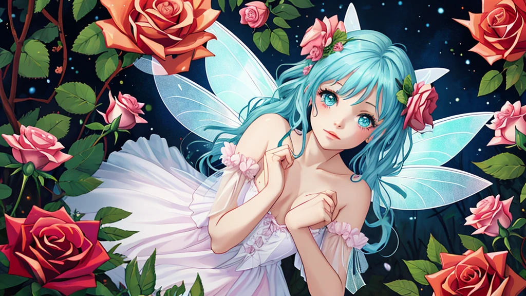 Fairy and rose