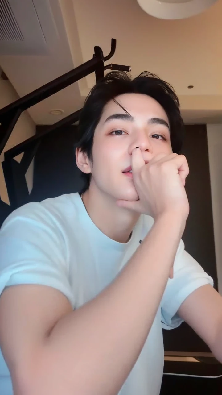 Up close de uma pessoa de cabelo loiro, kim taehyung, with your hand on the side of your face, taehyung