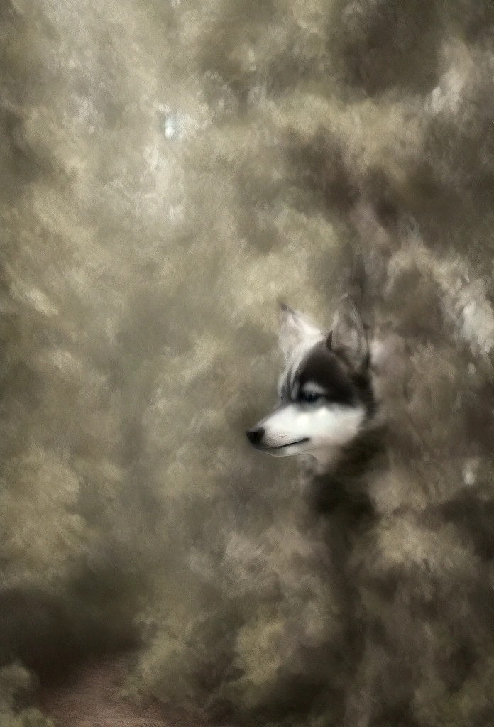 Siberian husky in the forest.Rin々A good appearance