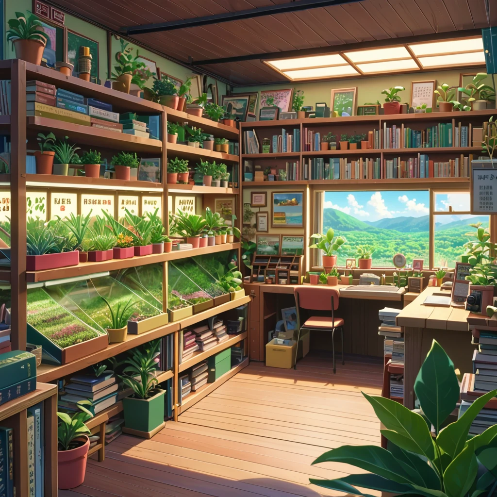 ((anime:1.4,illustration)),(masterpiece, top quality, best quality),(ultra-detailed, absolutely resolution),((16k, high res)), (((a miniature of a model of a plants shop inside a book, incredibly detailed, a microscopic photo, photorealism)) ((cosy lofi illustration:1.4)), ((anime:1.4, illustration)),(masterpiece, top quality, best quality),(ultra-detailed, absolutely resolution),((16k, high res)) BREAK {lofi art, style of Laurie Greasley, style of Makoto Shinkai, anime aesthetic}, BREAK { (produces images with information than 40 million pixels with cinematic-like detailed textures shot on a Sony SLR).}