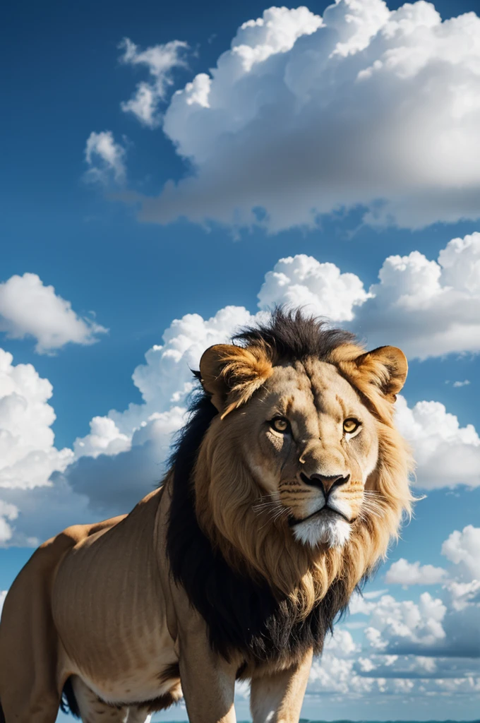 Lion in the clouds