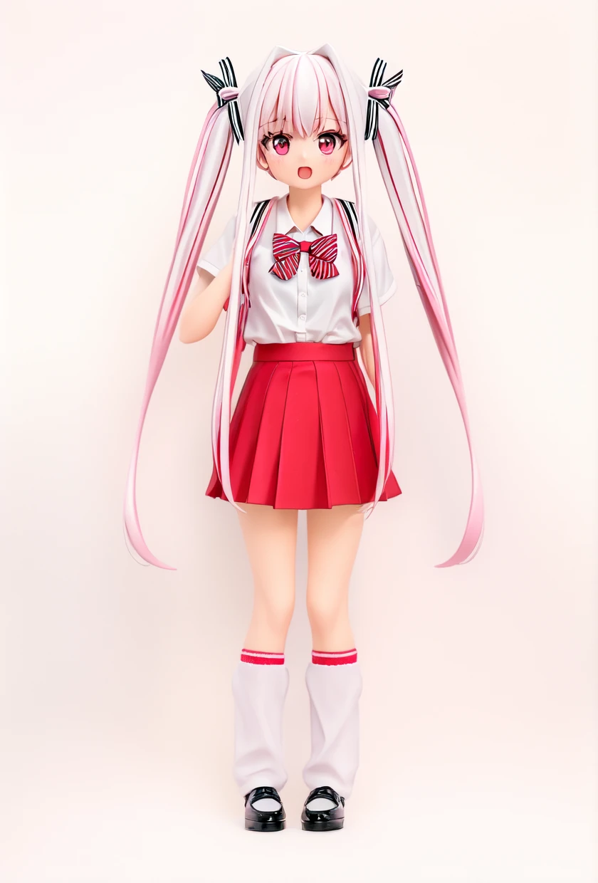 bishoujo anime style,3D,figure,hyper cute shota,Angel,cat ears,pink long hair,halo,small cute shota,frilly dress,butt,