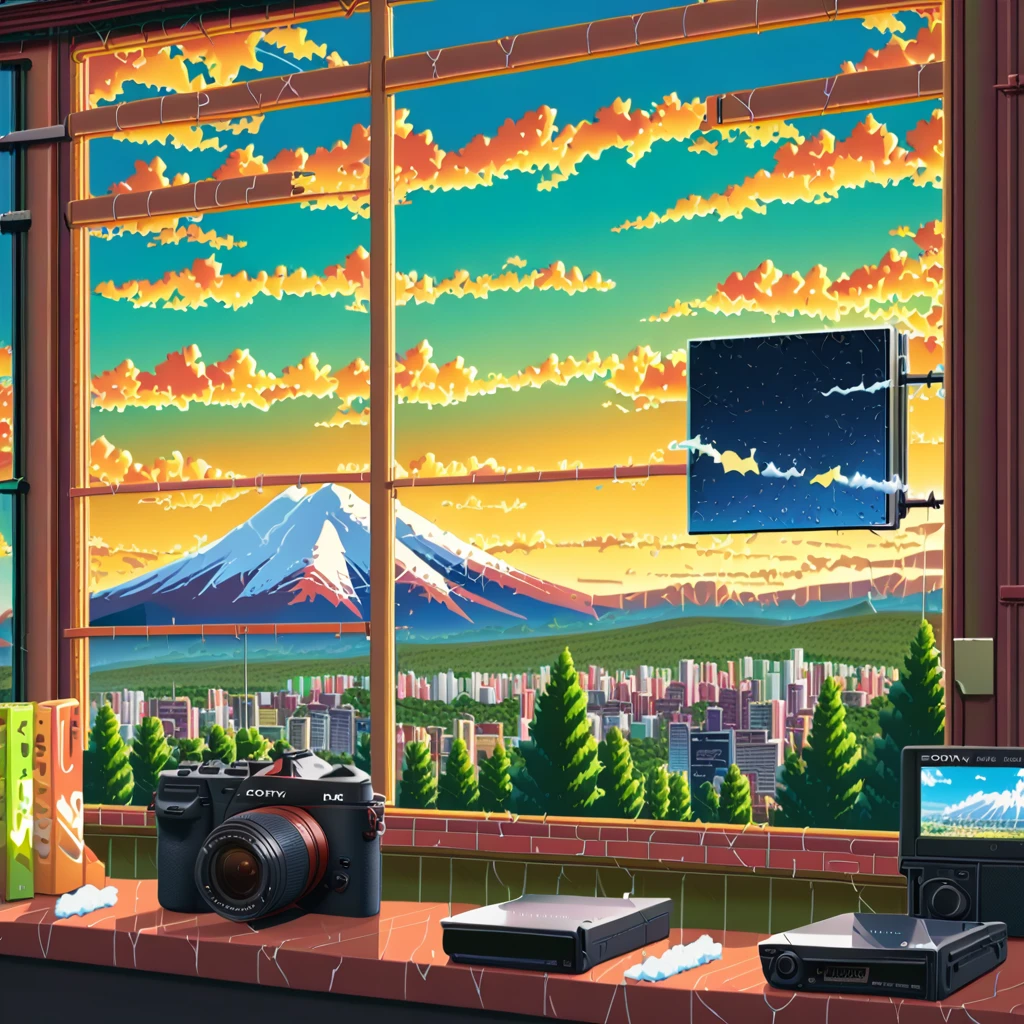 ((anime:1.4,illustration)),(masterpiece, top quality, best quality),(ultra-detailed, absolutely resolution),((16k, high res)),
(((drilled snowy mountain, blue sky, city reflected in the hole)), ((landscape, wide shot, long shot))
((cozy lofi illustration:1.4)), ((anime:1.4, illustration)),(masterpiece, top quality, best quality),(ultra-detailed, absolutely resolution),((16k, high res)) BREAK {lofi art, style of Laurie Greasley, style of Makoto Shinkai, anime aesthetic}, BREAK { (produces images with information than 40 million pixels with cinematic-like detailed textures shot on a Sony SLR).}