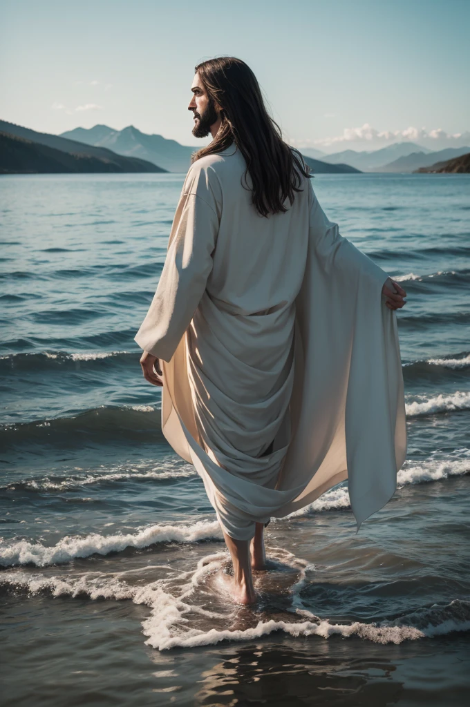Jesus walking on water in HD