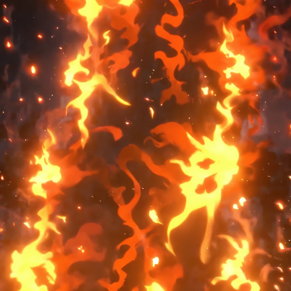Niji Mode. Magical fire in the form and state of smoke, smoky flames, smoke made from fire, texture of smoke, colors of fire. After Effects, special effects, 3D animation. Arcane special effects, Demon Slayer style powers.