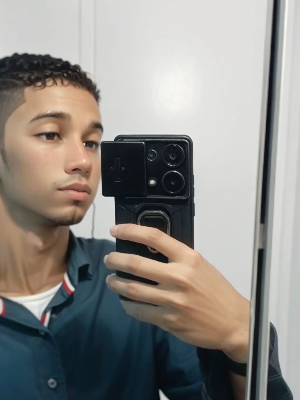 Menino 18 anos bonito, cabelo ondulado, with gold cord