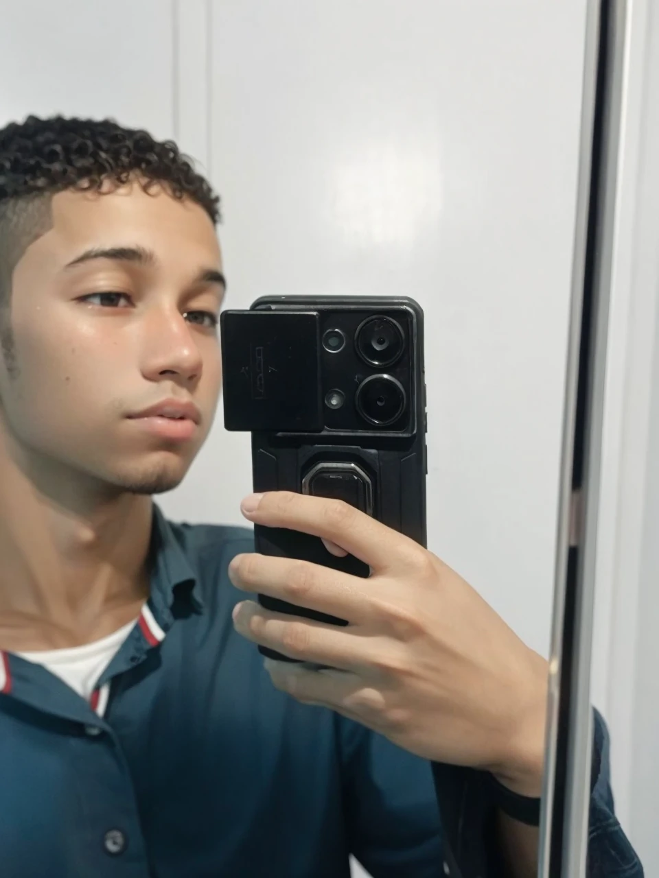 18 anos bonito, cabelo ondulado, with gold cord