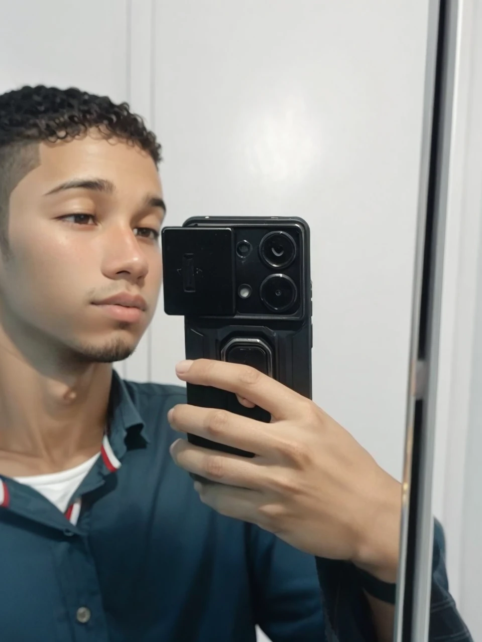 Menino 18 anos bonito, cabelo ondulado, with gold cord 