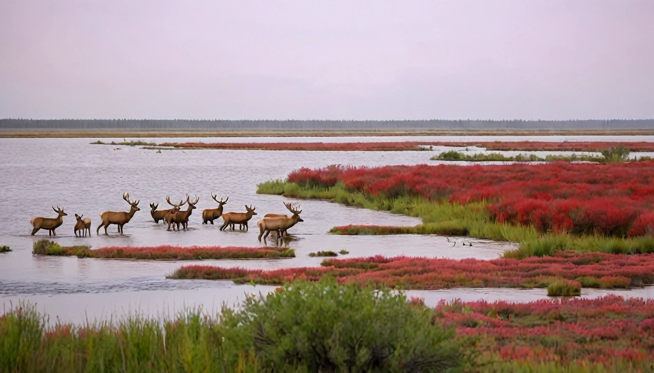 Sunset,Golden,Swans flying in the sky,herd of Elk walking across a river in a swampy area, Nature documentary stills, Nature documentary stills, wild animals photo, swampes, swamp, wild animals, Elk, Colorful scene, wyoming, Award-winning color photos, Panoramic view, beautiful picture, author:Jurgen von Hondberg, wild animals photograph, Scenery、Colorful environment, Deer drinking water in the lakeherd of Elk walking across a river in a swampy area, Nature documentary stills, Nature documentary stills, wild animals photo, swampes, swamp, wild animals, Elk, Colorful scene, wyoming, Award-winning color photos, Panoramic view, beautiful picture, author:Jurgen von Hondberg, wild animals photograph, 、Colorful environment, Deer drinking water in the lake