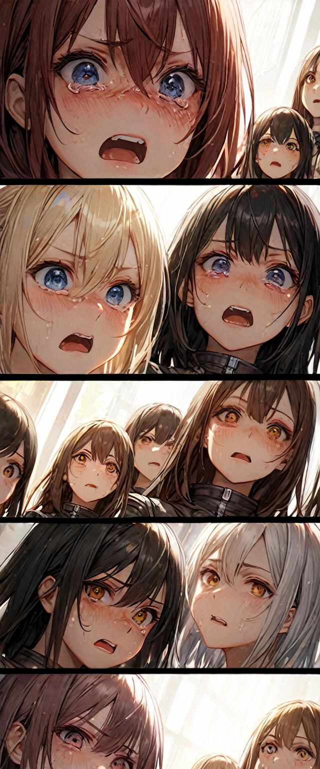 many females\((different appearances:1.5), beautiful, cute\) are gathering together and (looking you down) with eyes of (very hated and very disgusted:2.0),very bad atmosphere,(from below:1.4), BREAK ,quality\(8k,wallpaper of extremely detailed CG unit, ​masterpiece,hight resolution,top-quality,top-quality real texture skin,hyper realisitic,increase the resolution,RAW photos,best qualtiy,highly detailed,the wallpaper,cinematic lighting,ray trace,golden ratio\),facial expression,[nswf:2.0],[nswf:2.0],[nswf:2.0],[nswf:2.0]