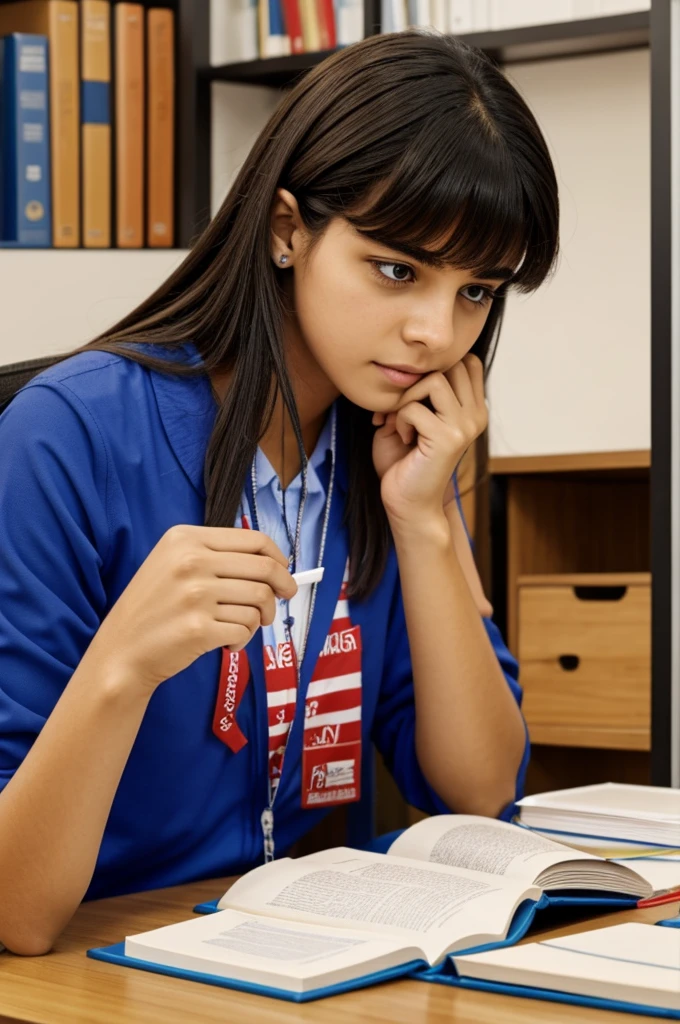 Persona esforzandose mientras estudia