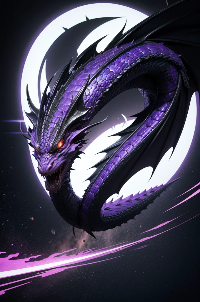create a gamer logo with the main image of the dragon, with the colors purple, white, black and the name legendary legacy. professional image for a team logo
