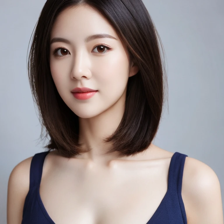 (best quality,masterpiece:1.2,realistic,photorealistic:1.37), (perfect body), beauty detailed face, beautiful black hair, perfect nose,