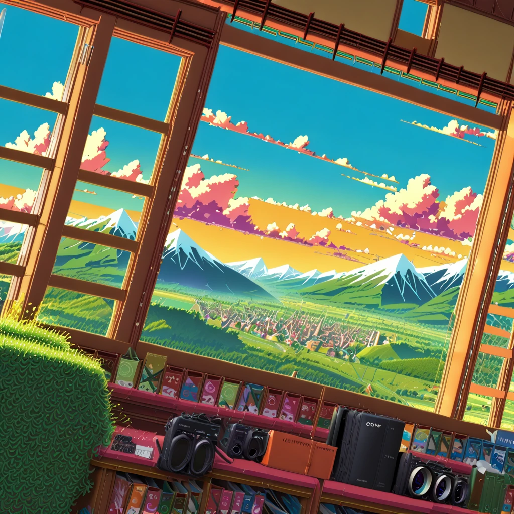 ((anime:1.4,illustration)),(masterpiece, top quality, best quality),(ultra-detailed, absolutely resolution),((16k, high res)), (((drilled snowy mountain, blue sky, city reflected in the hole)), ((landscape, wide shot, long shot)) ((cozy lofi illustration:1.4)), ((anime:1.4, illustration)),(masterpiece, top quality, best quality),(ultra-detailed, absolutely resolution),((16k, high res)) BREAK {lofi art, style of Laurie Greasley, style of Makoto Shinkai, anime aesthetic}, BREAK { (produces images with information than 40 million pixels with cinematic-like detailed textures shot on a Sony SLR).}