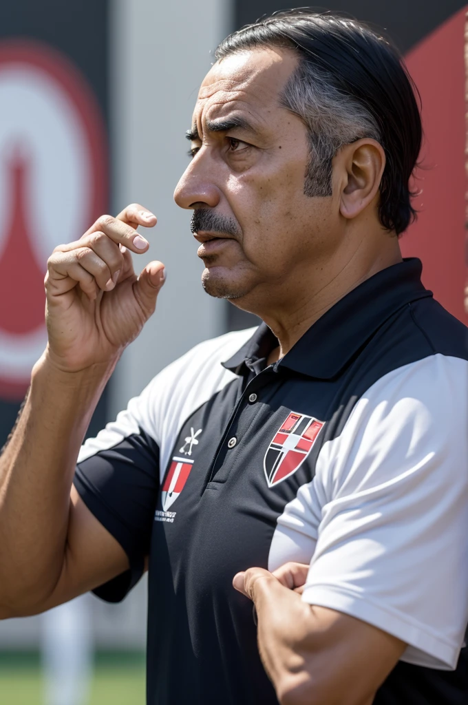 Luis Francisco zubeldia São Paulo coach slapping his hand