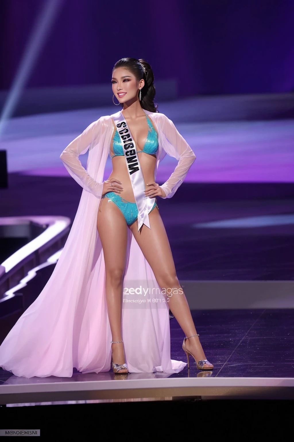 miss usa contestant is seen on stage during the Miss Universo pageant at the mgm casino on november 29, 2013 in las vegas, nevada, Miss Universo, rendering of beauty pageant, 2 4 year old female model, cindy avelino, gema chen, reina del mar mu yanling, inspirado en Zhang Shuqi, tomorrow brother tran