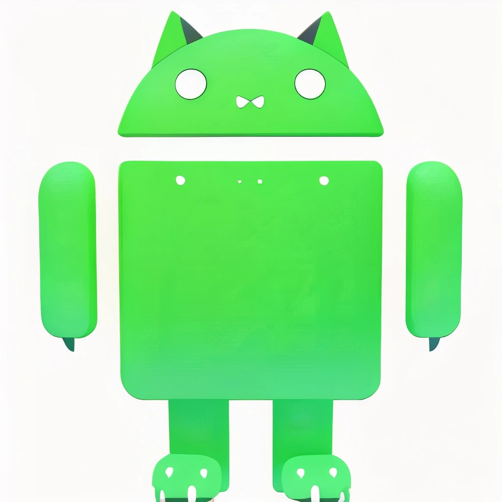 android cat ears claws, cute cat android logo, detailed 3d render of android mascot with cat ears and claws, hyper realistic 3d render, 8k, photorealistic, (best quality,4k,8k,highres,masterpiece:1.2),ultra-detailed,
